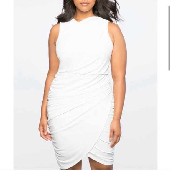 Eloquii Dresses & Skirts - Eloquii NWT Fitted Faux Wrap Sleeveless Dress